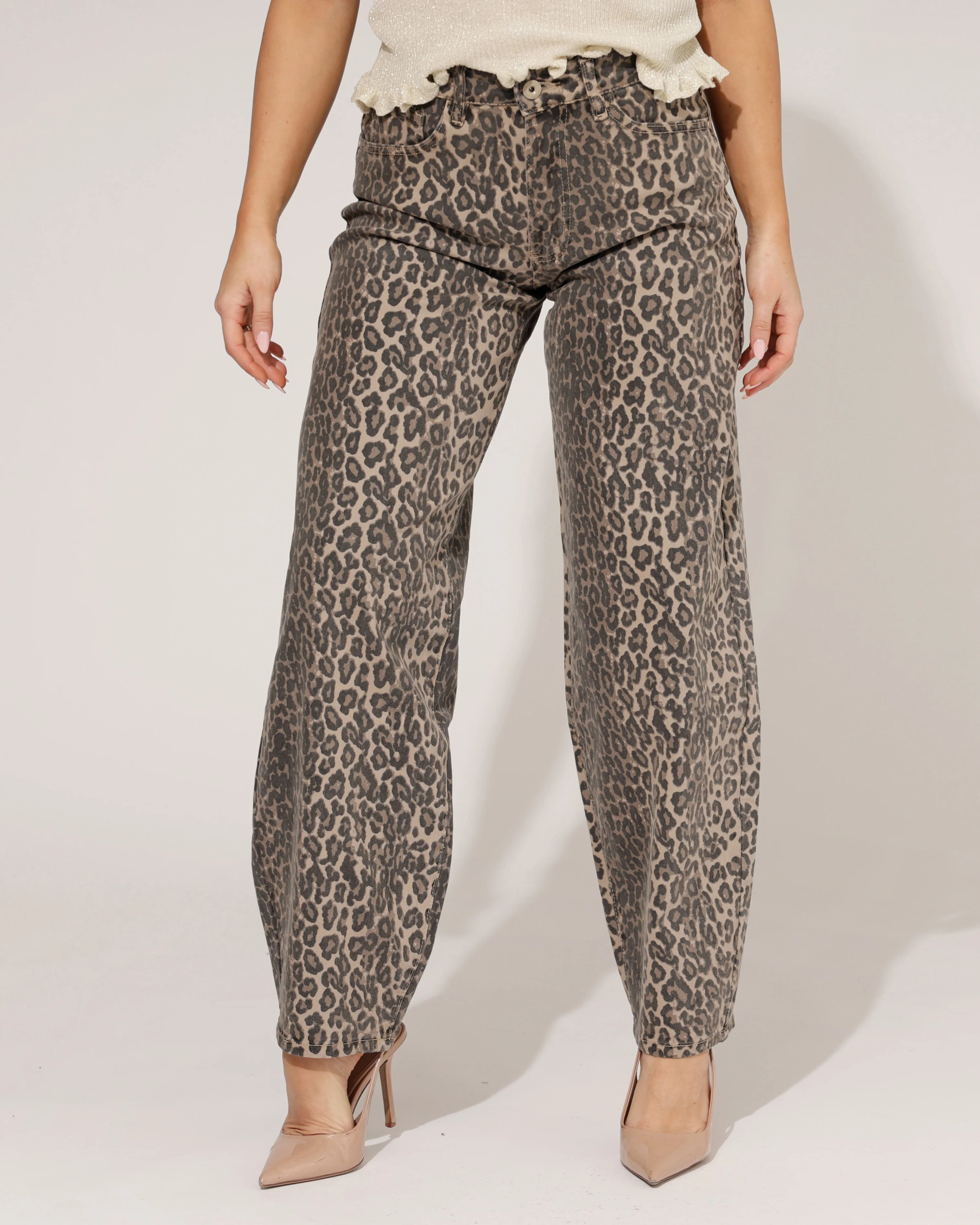 Laulia | Barrel jeans, full length Lily Panter Bruin - Image 4